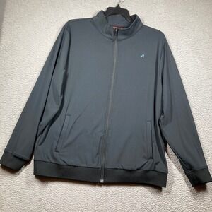 Redvanly Full Zip Performance Jacket Mens XL Black Mock Neck Stretch Athletic